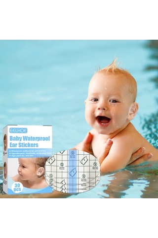 Maoyaya 60 Adet Su Geçirmez Bebek Kulak Yama, Bebek Duş-yüzme Uygun