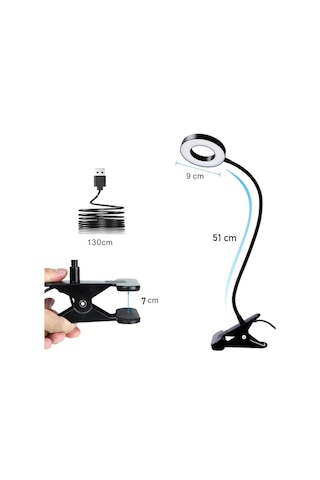 Çok Fonksiyonlu 3 Farklı Işık Renkli Akrobat Masa Lambası 51 Cm