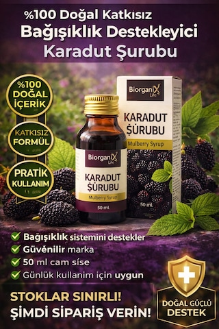 Life Karadut Şurubu 50 Ml %100 Doğal Katkısız