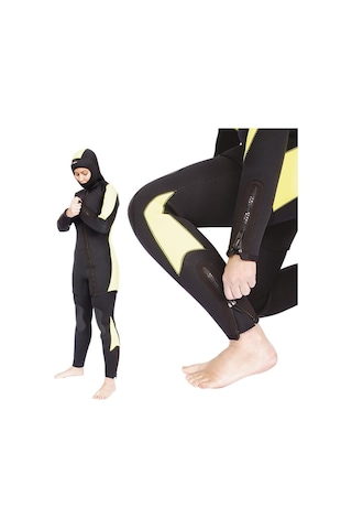 Free-Sub 5Mm Ege Siyah Kadın Scuba Tüplü Dalış Elbisesi Wetsuit (489036522) Siyah