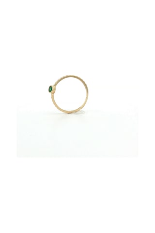 14 Ayar Altın Bezel Oval Eklem Yüzük