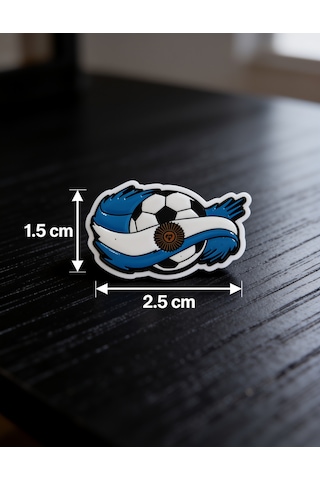 Arjantin Bayraklı Futbol Topu Telefon Sticker 3d Metal Tasarım, Arka Süs A300141