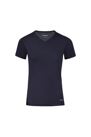 Pierre Cardin 442 Erkek %100 Pamuk Ribana V Yaka Yarım Kol Fanila-lacivert Lacivert