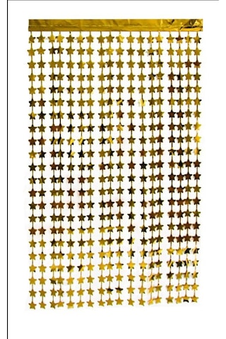 Gold Fon Arka Perde Işıltılı Yıldızlı Ramazan Bayramı Süsleri