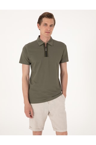 Pierre Cardin Erkek Haki Tişört 50302623-vr027 Haki
