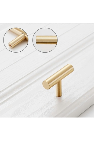 2 Adet Çekmece Kulpu Altın Pirinç Dolap Kulpu Mutfak Dolabı Kulpu Kapı Kolları