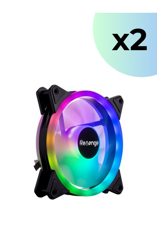 Nova Bilgisayar Kasası İle Uyumlu 2-4 Adet 12cm Rgb Fan Nova Fanı 120mm Fan 2'li Siyah