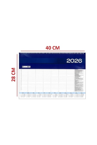 Keskin Color 2026 Haftalık Masa Sümeni 28x40 Cm Karton Kapak Aj-70
