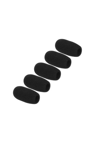 Hfambition 5 Adet Siyah C Tipi Mikrofon Köpük Koruması - 48mm Yükseklik, Gürültü Azaltıcı, Lapel/lavalier Uyumlu 23mm Dış/12mm İç Çap