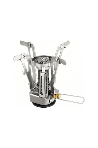 Ximistore9 Kamp Stovu Mini Taşınabilir, Elektrikli Alevle Kombine, Paslanmaz Çelik Ve Alüminyum Alaşımlı, Siyah Siyah