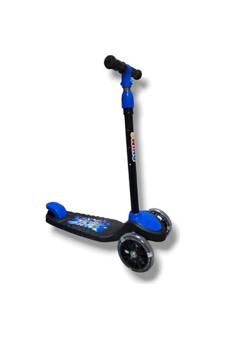 3 Tekerlekli Led Işıklı Çocuk Scooter Mavi