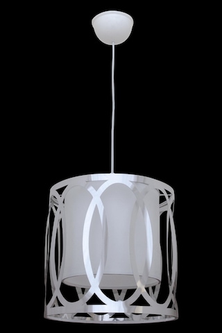 Çay Tekli Avize Gümüş - Beyaz