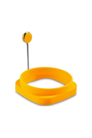 1 Adet Yüksek Isıya Dayanıklı Silikon Yuvarlak Kendin Yap Kızarmış Yumurta Kalıbı Yalıtımlı Kızartma Et Kek Yaratıcı Aletler Sarı