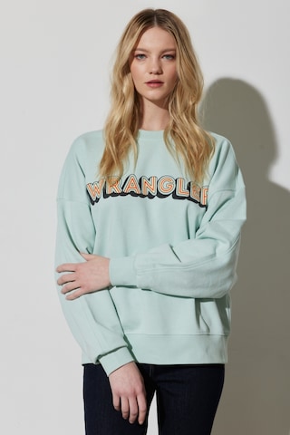 Wrangler Regular Fit Normal Kesim %100 Pamuk Bisiklet Yaka Mint Yeşili Sweatshirt W6R4HAX6U Yeşil