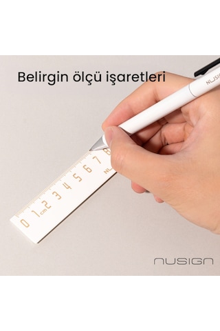 Nusıgn Beyaz 15 Cm Kolay Kavrama Çizim Cetveli