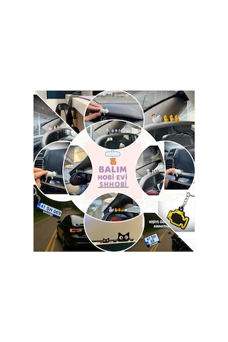 4 Parça Sevimli İnek Ailesi Dikiz Aynası Süsü - İnek Ayna Süsü Araba Süsü Torpido Süsü Oto Aksesuar