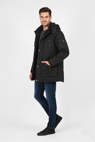 Erkek Spor Kanvas Kapüşonlu Parka 85134 Bgl-st04883 Haki