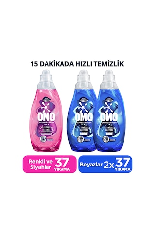 Omo Express Fresh 1480ml Ultra Beyaz Sıvı Çamaşır Deterjanıx2 Capcanlı Renkler Renkli Ve Siyahlar X1 1480 ML