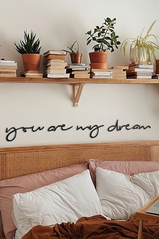 You Are My Dream Metal Duvar - Siyah