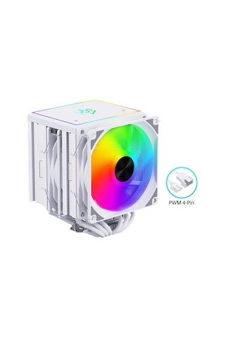 Snowman Mt660 2 12cm Colorful Fan 4pin+6 Bakır Beyaz Cpu Fan