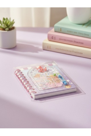 Capybara Oyun Kapaklı Spiralli Çizgili Defter 80 Yaprak Çok Renkli