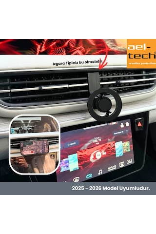 Togg T10x/t10f Uyumlu Özel Tasarım Manyetik Telefon Tutucu 2025-2026