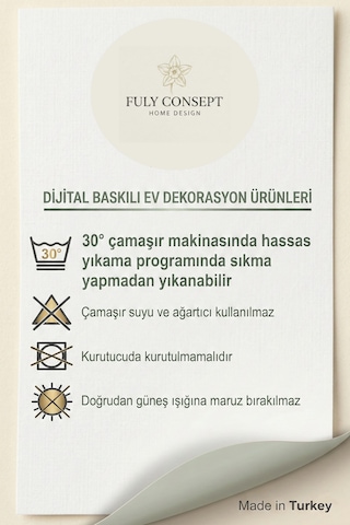 Fuly Consept Tarçın Kiremit Süet Dokulu Kare Kırlent Kılıfı