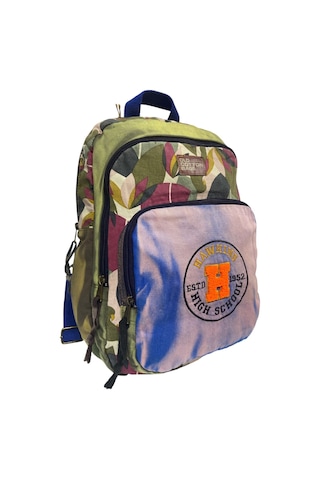 Old Cotton Cargo Kaliteli Renkli Vintage Disayn Sırt Gezi Okul Seyahat Çantası 30 Cm X 42 Cm Mor