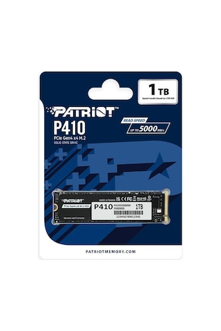 Patriot 1tb P410 Pcıe Gen4 X4 Nvme 1.4 M.2 2280 R-5000 W-4500 P410p1tbm28h Ssd Disk
