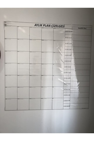 Aylık Planlayıcı Akıllı Kağıt Tahta Takvim Silgili Kalem Hediye