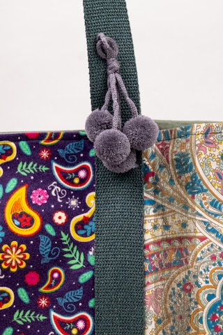 Fabric Craft Bag Omuz Çantası Kadın Duck Kumaş Desenli Büyük Boy Günlük Çanta Haki - Kırmızı