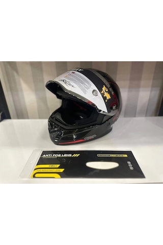 Sway Sw 850  Motosiklet Kaskı Black/red