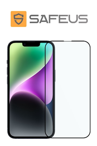 Safeus Tam Kaplayan Parmak İzi Bırakmayan Safir Ekran Koruyucu Cam , Apple Uyumlu iPhone 14 Plus İle