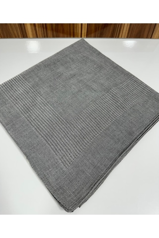 Miray Büyük Boy Pano Pamuk Şal - 120 X 120 - 5656 Gri
