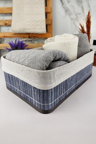 Digithome Bambu Çok Amaçlı Saklama Kutusu Düzenleyici Büyük Boy Organizer Gri 33x23x12 Cm - Cl-6005-2