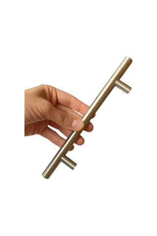 8 Adet Boy Kulp İnox 128 Mm Kulp Mobilya Mutfak Dolabı Çekmece Dolap Kapak Kulpu Kulbu Metal Kulpları Bej