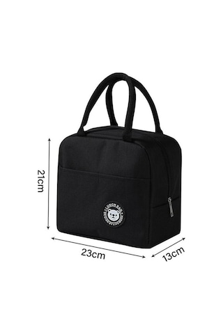 Dancemonkey Siyah Soğutucu Çanta, Seyahat Öğle Yemeği Kutusu Siyah