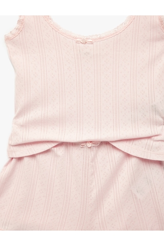Koton Pamuklu Askılı Şortlu Pijama Takımı Pembe 6slk40182mk