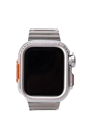 Apple Uyumlu Watch 7 8 9 10 Serisi 45mm Kordon Ultra Model Kasa Koruyucu+baklalı Metal Kordo 126
