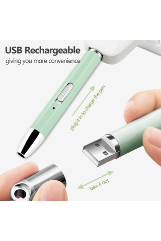 Reedark Usb Şarjlı Led Işıklı Tırnak Taşı Tutucu, Mor Renk, El Yapımı Tırnak Sanatı İçin Pratik Araç