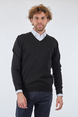 De Blasıo V Yaka Uzun Kollu Siyah Erkek Kazak 222340020 Siyah