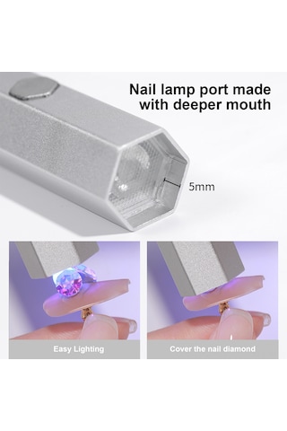 Skycity Portatif Şarjlı Işık Tedavi Lambası, 230mah Pil, 20/60s Zamanlama, Demirli Ayak, Mor Renk