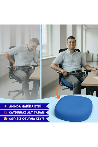 Smith Visco Oturma Simidi Ve Minderi Yastık, Ortopedik, 45 X 44 X 8, Siyah