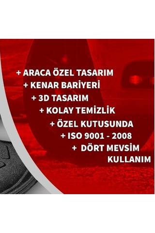 Opel Zafıra C 2011-2019 Arası 3D Paspas Siyah