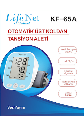 Life Net Medikal KF-65A Türkçe Konuşan Kol Tipi Dijital Tansiyon Aleti