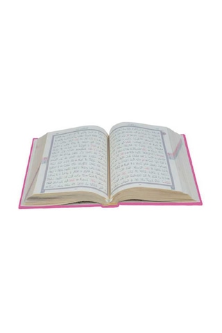 Orta Boy Termo Deri Kuran-ı Kerim Fuşya Pembe, Mühürlü