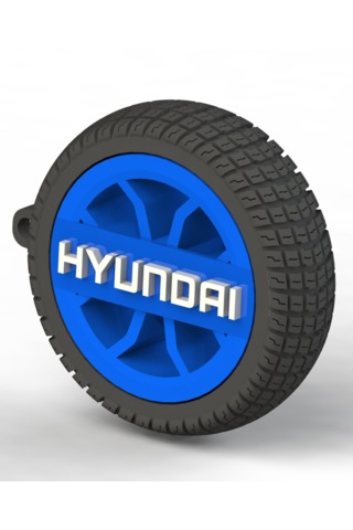 Hyundai Uyumlu Özel Tasarım Anahtarlık - Premium Hafif Ve Dayanıklı Mavi