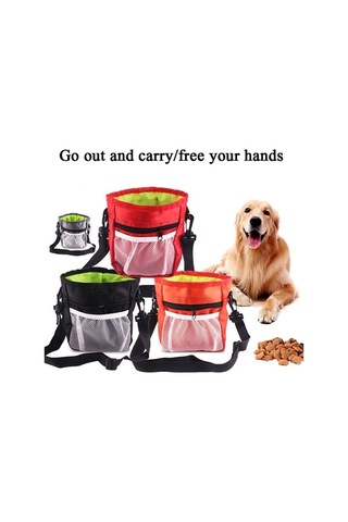 Dm Cbtx Evcil Hayvan Eğitim Çantası, Katlanabilir Taşınabilir Snack Çanta, Açık Hava Bel Çantası Siyah