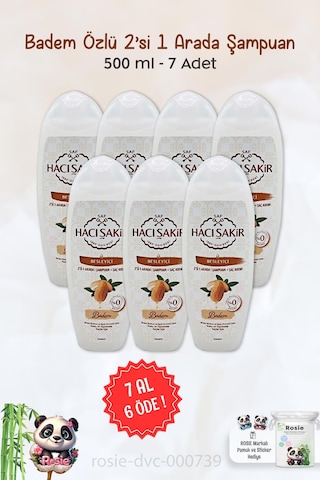 7 Al 6 Öde Hacı Şakir Badem 2si 1 Arada Şampuan Besleyici 500 Ml Ve Rosıe