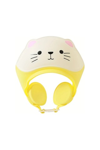 Willowhaven Yellow Duş Bonesi, 3 Renk, Ayarlanabilir Kulak Koruma Tek Parça Kedi Banyo Başlığı Diğer